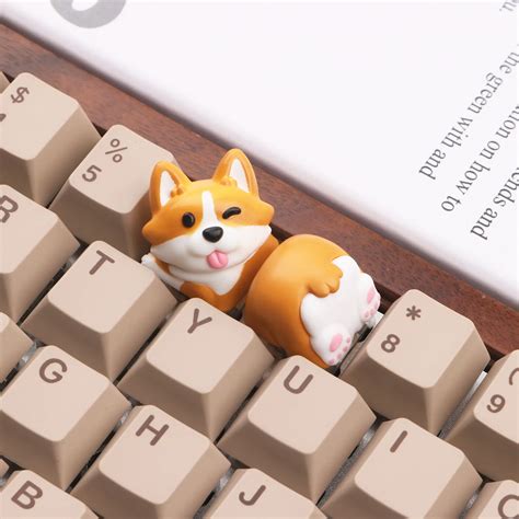 Corgi Keycap De Dessin Anim Mignon En Forme De Bout Bout Pour