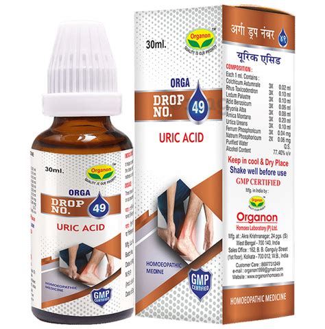 Organon Orga Drop No 49 Uric Acid Buy Bottle Of 300 Ml Drop At Best