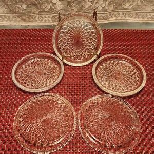 Vintage Clear Glass Coasters 5 - Etsy