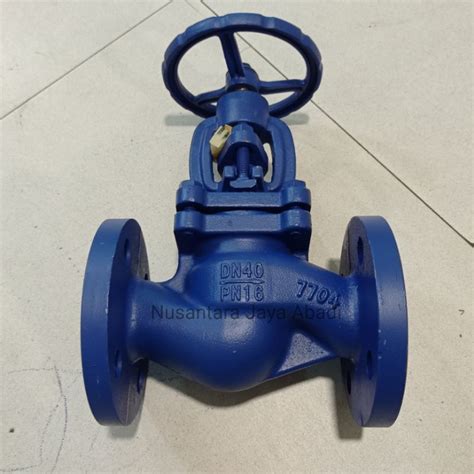 Jual Globe Valve Cast Iron Flange Pn 16 1 12 Inchi Dn 40 Shopee Indonesia