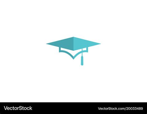 Graduation hat university logo Royalty Free Vector Image