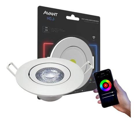 Spot Led Redondo W K K Colorida Rgb Wifi Avant Neo Spot