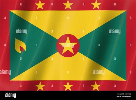 grenada flag,3d flag, flag, 3d render,8k Stock Photo - Alamy