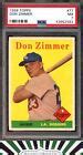 1958 Topps 77a Don Zimmer PSA 7 Yellow Team CENTERED EBay