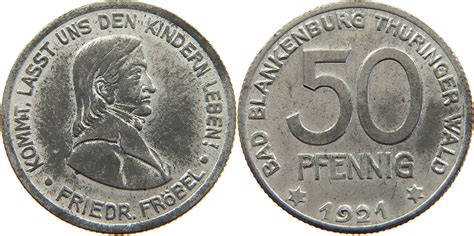 BAD BLANKENBURG 50 PFENNIG 1921 VZ MA Shops