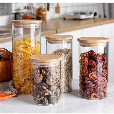 Wholesale High Borosilicate Home Usage Clear Glass Spice Jar Durable Glass Hermetic Glass