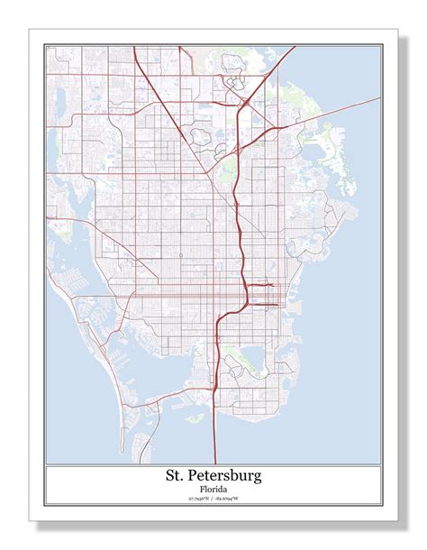 St Petersburg Florida USA City Map – SterlingCarto