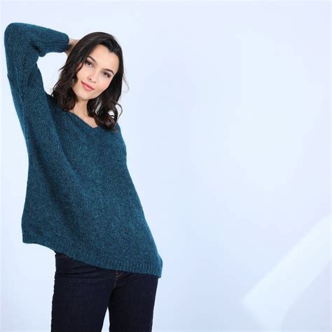 Pull Col V Avant Et Arri Re En Mohair Simon Maison Montagut