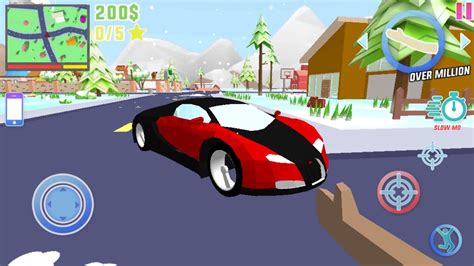 Dude Theft Wars 185 Bugatti Veyron Red New Big Update Winter Poxel