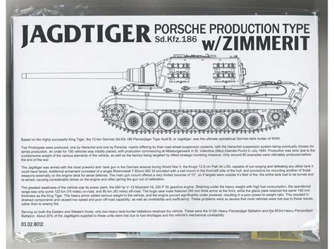 Takom Jagdtiger Sd Kfz 186 Porsche Production Type W Zimmerit 1