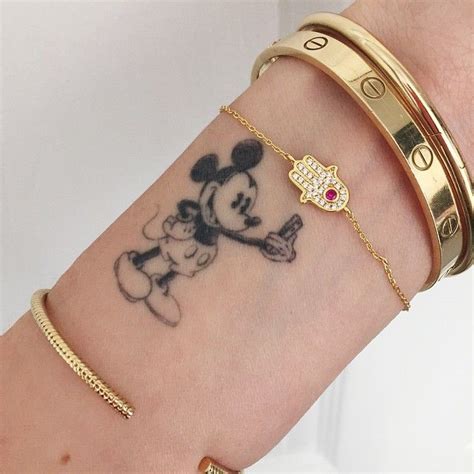 Chiara Ferragni On Instagram Mickey Mouse Taking A Selfie Tattoo