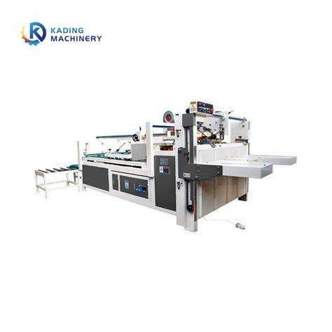 Semi Auto Corrugated Cardboard Folding Gluing Machine Flap Stitching