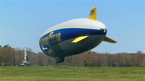 Goodyear Blimp Zeppelin Nt Wingfoot One N A Lands At Wingfoot Lake