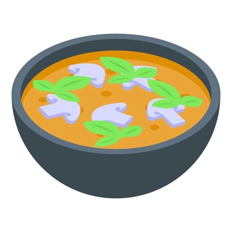 Premium Vector Mushroom Soup Icon Isometric Vector Fresh Homemade