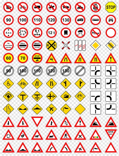 Lote de sinal de estrada de cores sortidas sinal de trânsito Logo