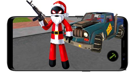 Santa Claus Stickman Rope Hero Gangstar Crime Android Gameplay P