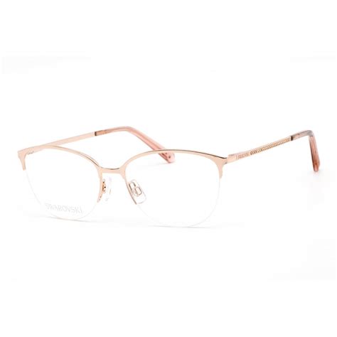 Swarovski Sk5296 Eyeglasses Shiny Rose Gold Clear Lens In Metallic Lyst