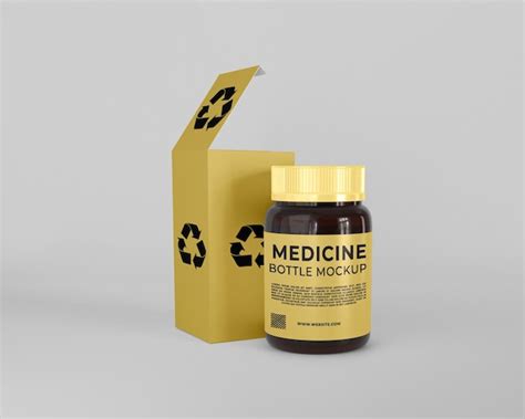 Premium PSD | Drug bottle mockup