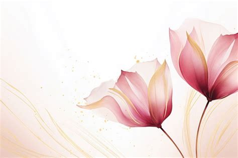 Tulip watercolor background painting pattern | Premium Photo ...