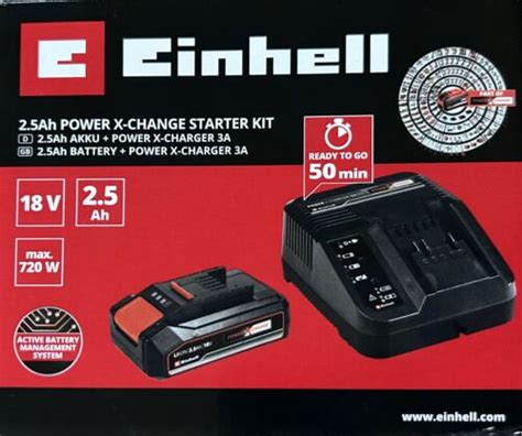 Einhell V Ah Pxc Power X Change Starter Kit Ladeger T Akku