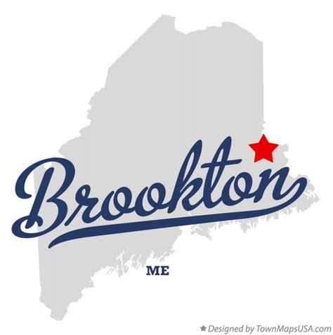 Map Of Brookton Me Maine