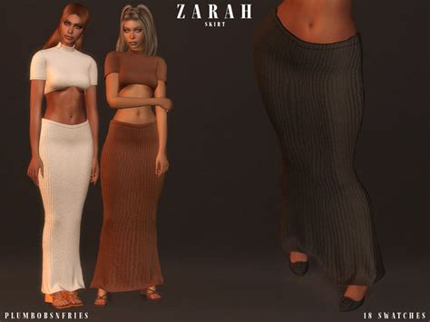 The Sims Resource ZARAH Skirt Sims 4 Clothing Sims 4 Mods