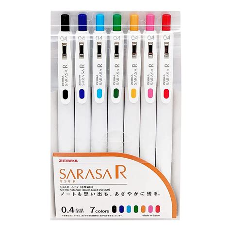 Zebra Sarasa R 0 4 Set De 7 Colores