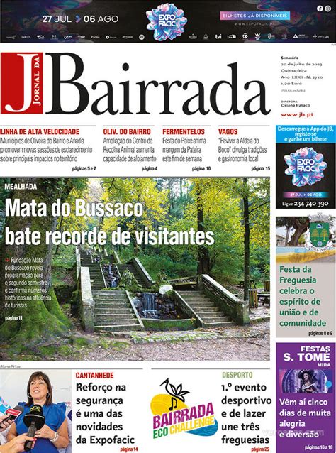 Capa Jornal Da Bairrada De 2023 07 20