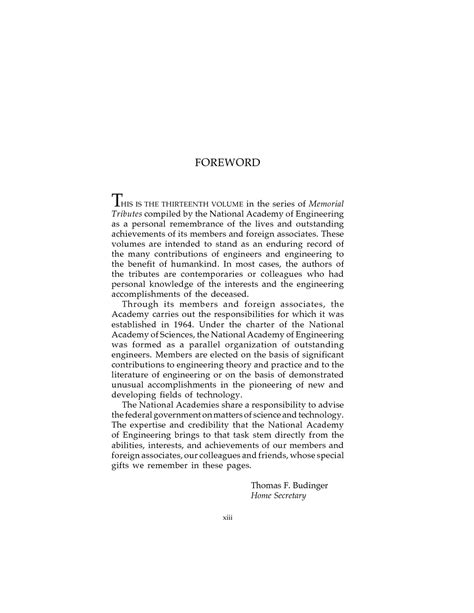 Front Matter | Memorial Tributes: Volume 13 |The National Academies Press