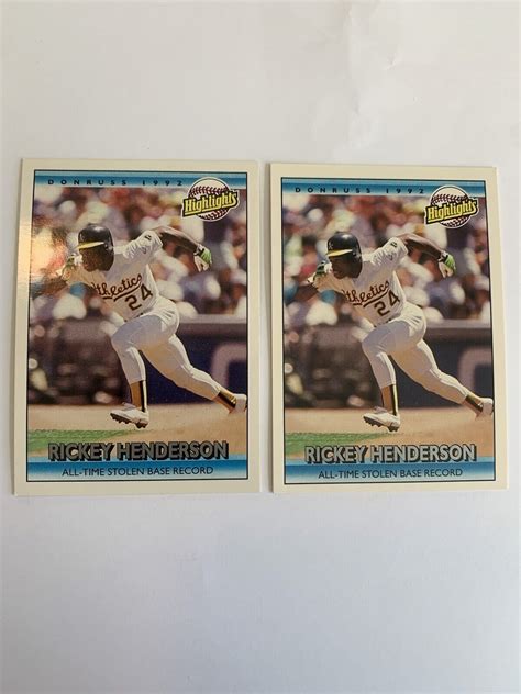 Donruss Rickey Henderson Ashighlights Cards Ebay