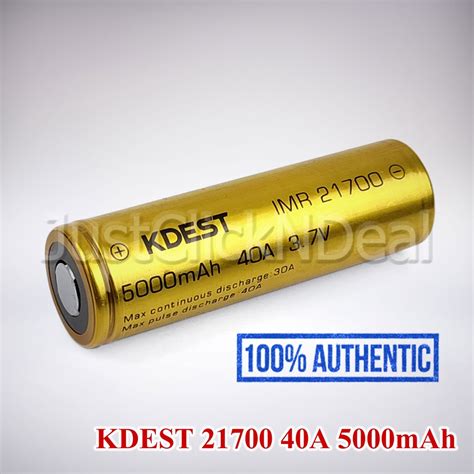 Jual Baterai 21700 KDEST 40A 5000mAh Authentic Shopee Indonesia