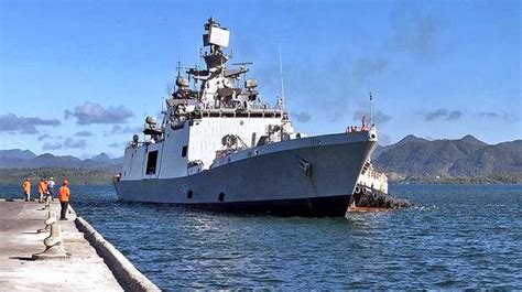 Indian Naval Ship Sahyadri Visits Fiji The Hindu