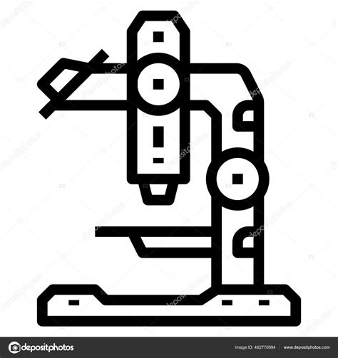 Lab Laboratory Microscope Icon Outline Style Stock Vector Image By