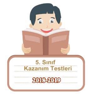 2018 2019 5 Sınıf Türkçe Kazanım Testleri ve Cevap Anahtarı PDF