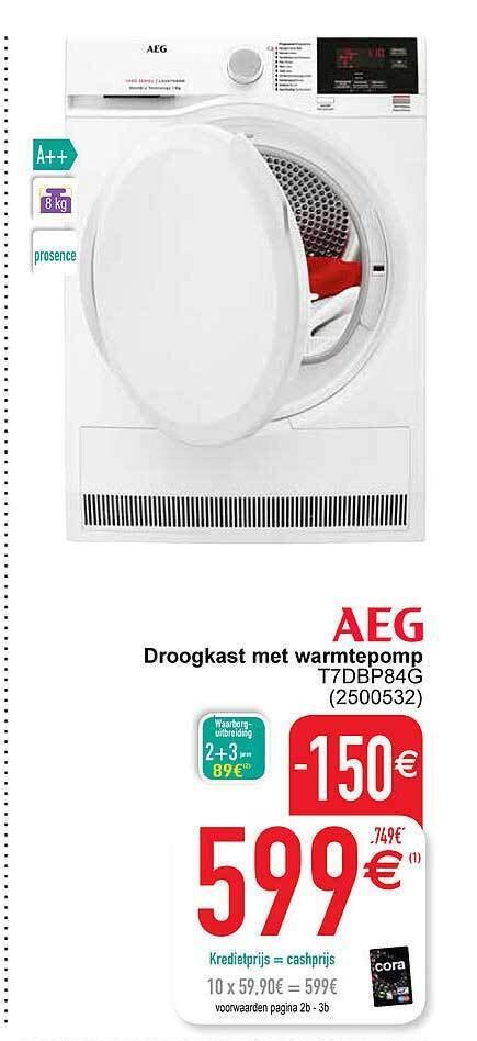 Aeg Droogkast Met Warmtepomp Promotie Bij Cora