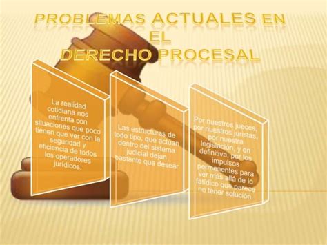 Problemas Actuales En El Derecho Procesal Ppt