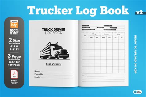 Truck Driver Logbook Kdp Interior Graphic By Peace Graph Creative