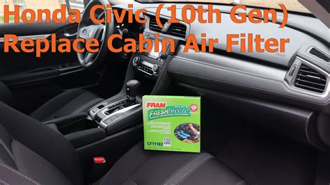 Honda Civic Th Gen Replace Cabin Air Filter Youtube