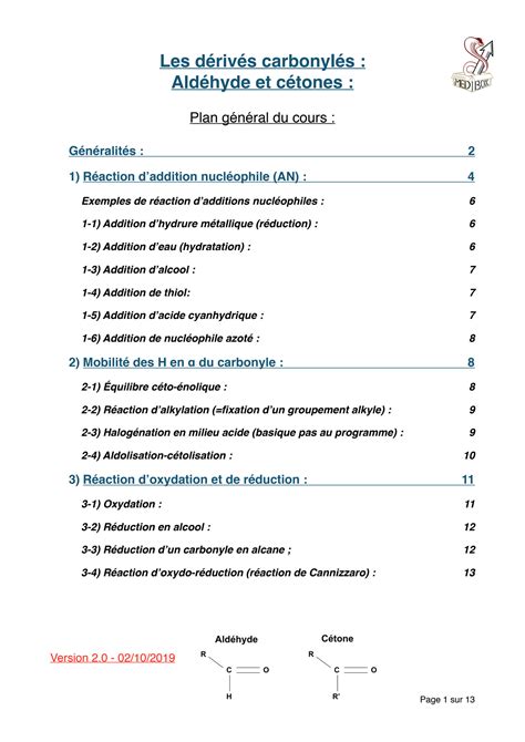 Solution Aldehyde Et Cetone Studypool