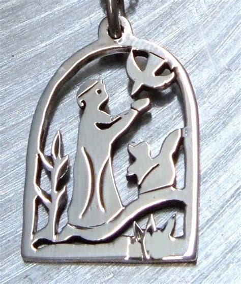 St Francis Of Assisi Sterling Silver Pendant Etsy