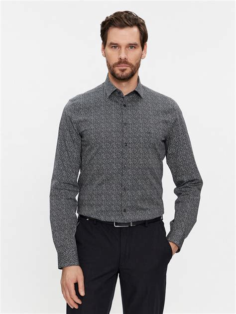 Calvin Klein Koszula K K Szary Slim Fit Modivo Pl