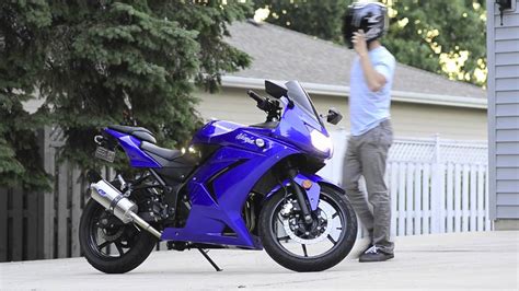 Purple Kawasaki Ninja 250r