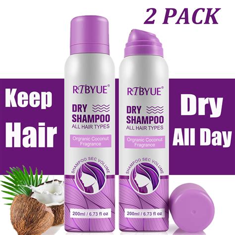 2 Pack RTBYUE Waterless Dry Hair Shampoo Spray with Collagen for ...