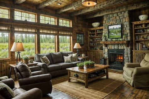 Cottagecore-style Living Room Interior With Televisions And Coffee Tables A... - Interior AI