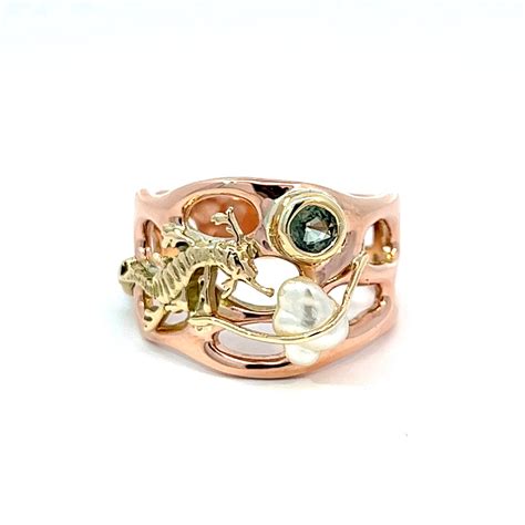 Leon Baker Hand Made K Rose Gold Leafy Sea Dragon Ring Jewellery Store