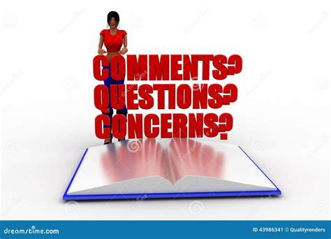 Stock Photo: 3d women comments questions concerns. Image: