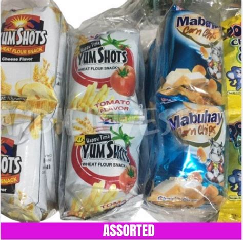 pack   assorted snacks karaoke yumshot mabuhay popsy  pcs