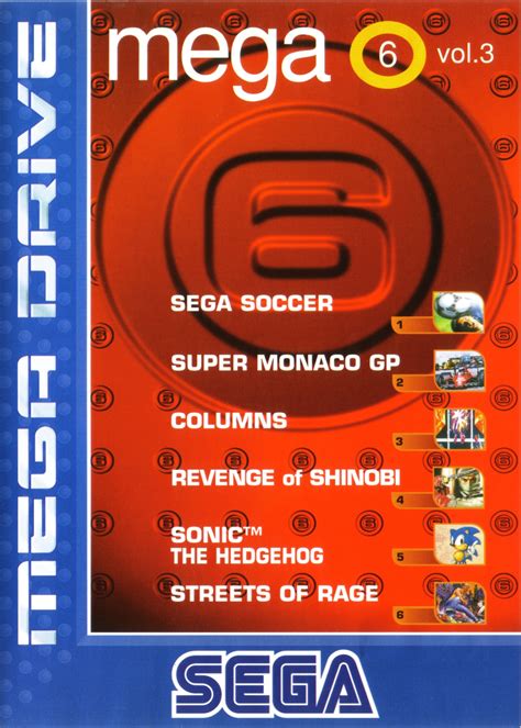 Mega 6 Vol 3 For Sega Megadrive The Video Games Museum