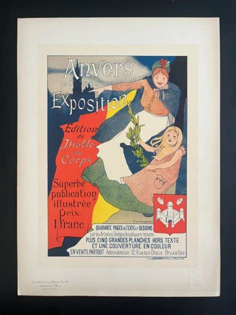 LES MAÎTRES DE l Affiche Planche originale n 116 Anvers et son