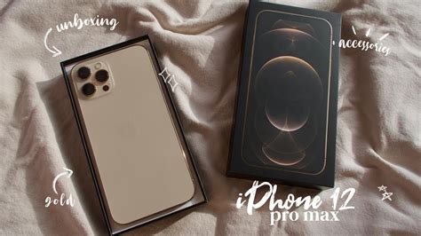 Iphone 12 Pro Max Unboxing 🍎 Gold 256gb Accessories And Setup